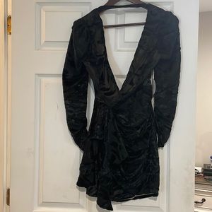 Lowcut black dress